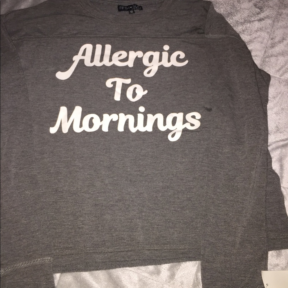 “Allergic to Mornings” long sleeve shirt